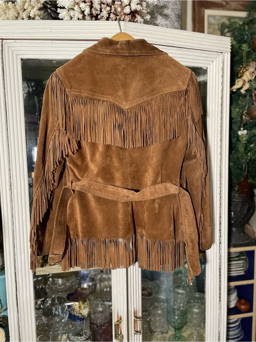 Winlit vintage 1960’s brown fringe suede leather jacket M - Picture 4 of 15
